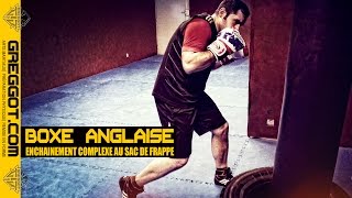 Boxe Anglaise  Enchainement complexe au SAC DE FRAPPE [upl. by Chiang237]