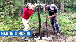 DIY Water Well Drilling  Off Grid Cabin Build 27 [upl. by Alisun]