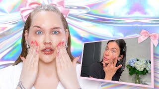 I Tried Kylie Jenners VOGUE Makeup Routine  NikkieTutorials [upl. by Ressan236]