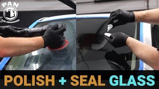 HOW TO POLISH AND CERAMIC COAT CAR GLASS [upl. by Nanny205]