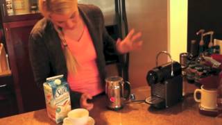 Nespresso Aeroccino Plus Frother Review Frothing Almond Milk [upl. by Joses]