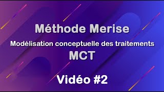 Merise 02  Modélisation conceptuelle des traitements  MCT [upl. by Ahsemaj687]