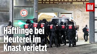 Gefängnismeuterei Polizei stürmt Knast in Thüringen  JVA Untermaßfeld [upl. by Quent200]