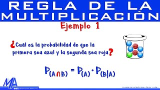 Regla de la multiplicación Probabilidad  Ejemplo 1 [upl. by Adalia]