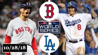 Boston Red Sox vs Los Angeles Dodgers Highlights  World Series Game 5  October 28 2018 [upl. by Kati762]