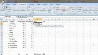 How to Compute Heating and Cooling Degree Days in Excel [upl. by Mackenie]